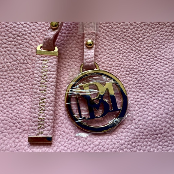 Badgley Mischka Pink Decorative Chain Tote Bag NWT - Picture 3 of 8